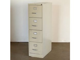 4 Drawer Beige Office File Cabinet