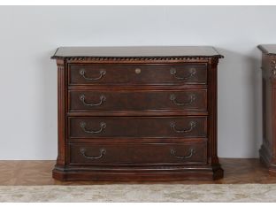 Burled Walnut File Cabinet With Two File Drawers
