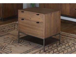 Auburn Poplar Modular File Cabinet w/Leather Pulls