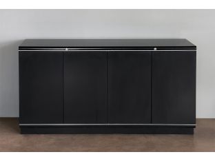 Black & Chrome Office Credenza