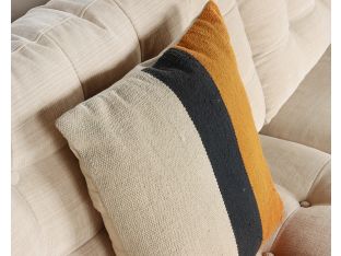 Block Stripe Red Pillow