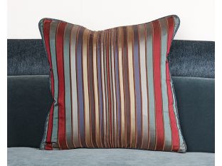 Multi-colored Dark Tone Striped  Pillows