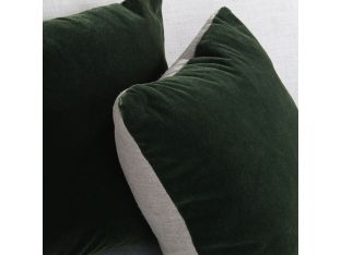 Green Velvet Square Pillow