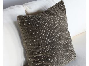 Forest w/ Cream Stitch Pillow With Abstract Pattern