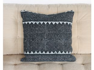 Dark Indigo Tribal Print Pillow