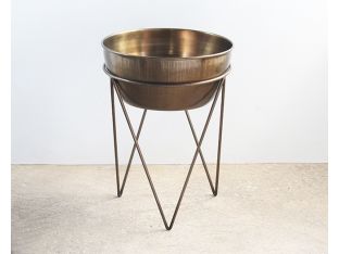 Luna Planter in Weathered Brass