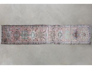 2' x 10' Salmon Karajeh Persian Runner Circa 1965