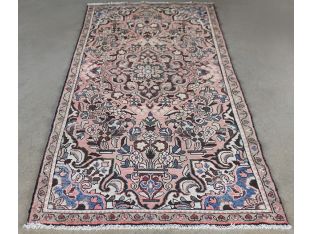 3'8" x 8'4" Rose Hamadan Persian Runner Circa 1965