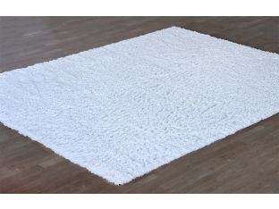 8' X 10' Snow-White Two-Inch Pile Shag Rug 