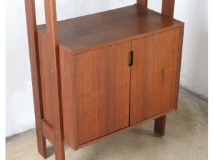 Dark Wood Cabinet With Hutch