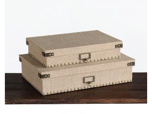 Set of 2 Corbin Document Boxes