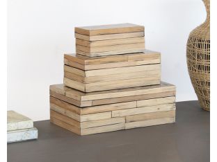 Set Of 3 Bamboo Boxes