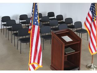 Black Stacking Press Conference Or Meeting Chair