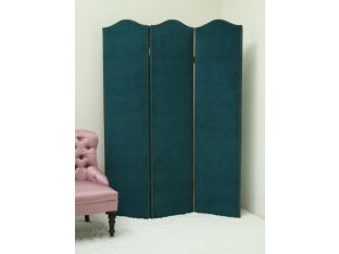 Mitchell Gold Eve 3-Panel Screen with Nailhead in Gilmore Teal