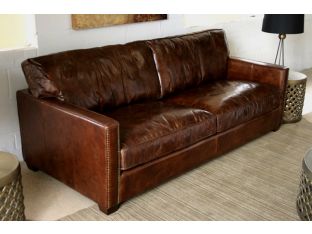 Larkin 88" Sofa in Cigar Leather