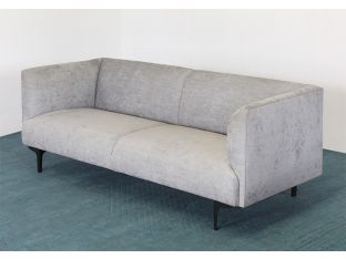 Rockford Sofa in Gray with Powder Black Legs