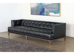 Dylan Tufted Sofa in Rider Black