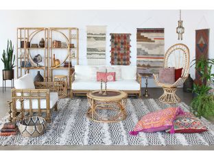 South Seas Natural Rattan Etagere