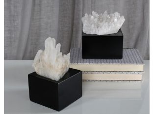 Set of 2 Quartz Tabletop Accessories