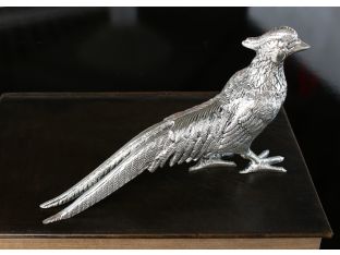 Pair of Nickel Plated Pheasants