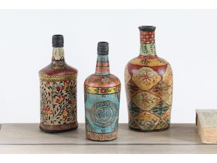Set of 3 Circus Bottles