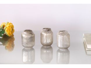 Set of 3 Small Foggy Vases