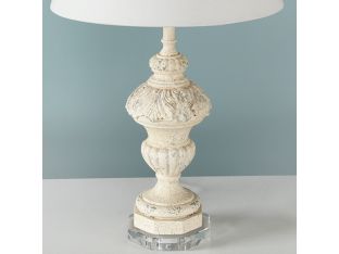 Crackled Acanthus Leaf Urn Table Lamp