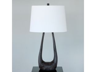 Black Open U-Shaped Table Lamp