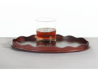 Oval Mahogany Serving Tray