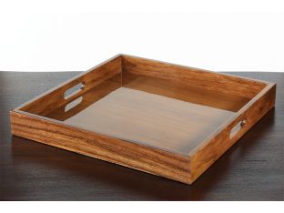 Polished Teak Service Tray