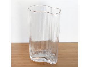 Rippled Water Clear Vase