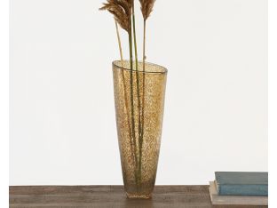 Speckled Glass Tapered Vase